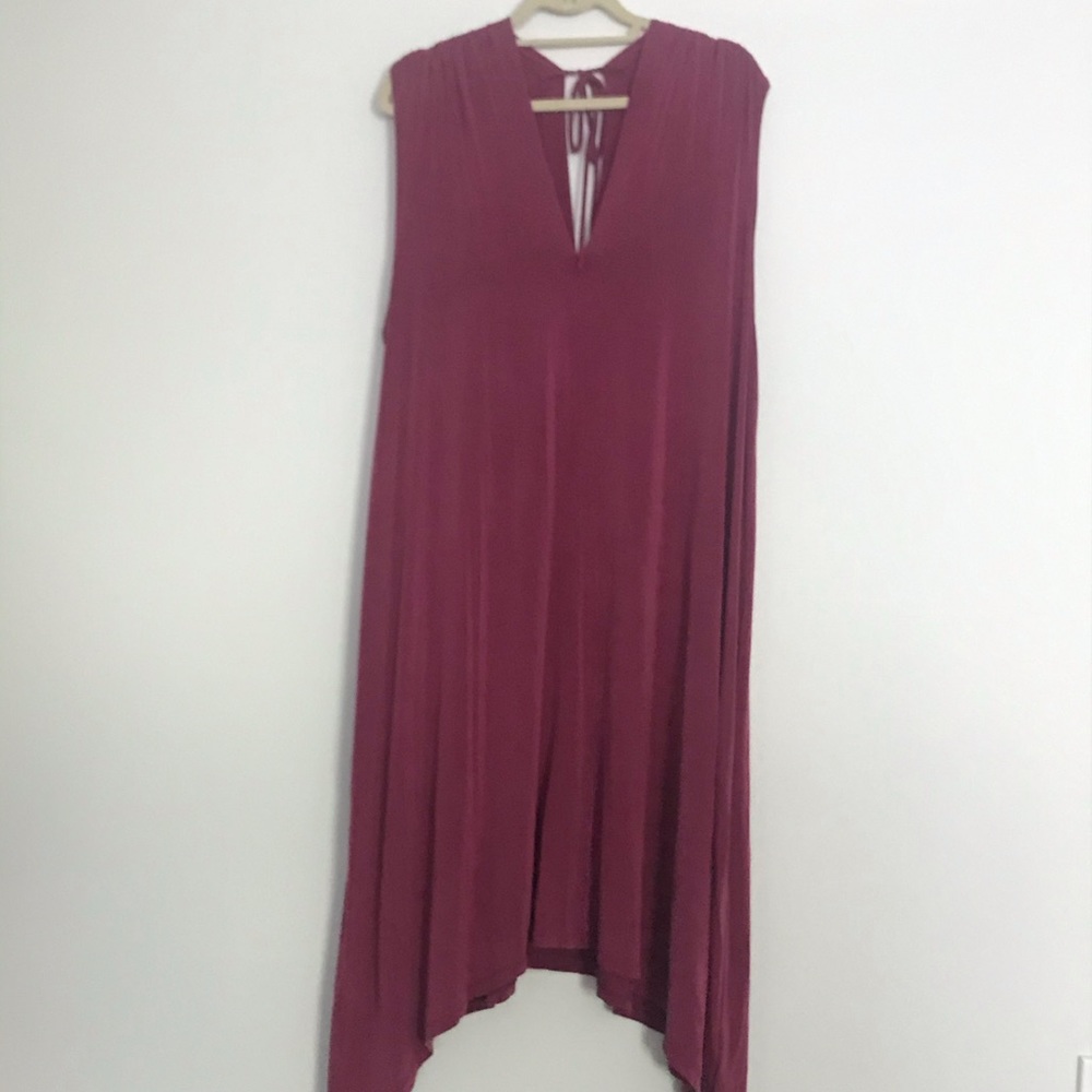 V beck, sleeveless swing dress